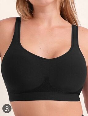NEW TrueKind Daily Comfort Wirefree Black Shaper Bra Size Large New With Tags